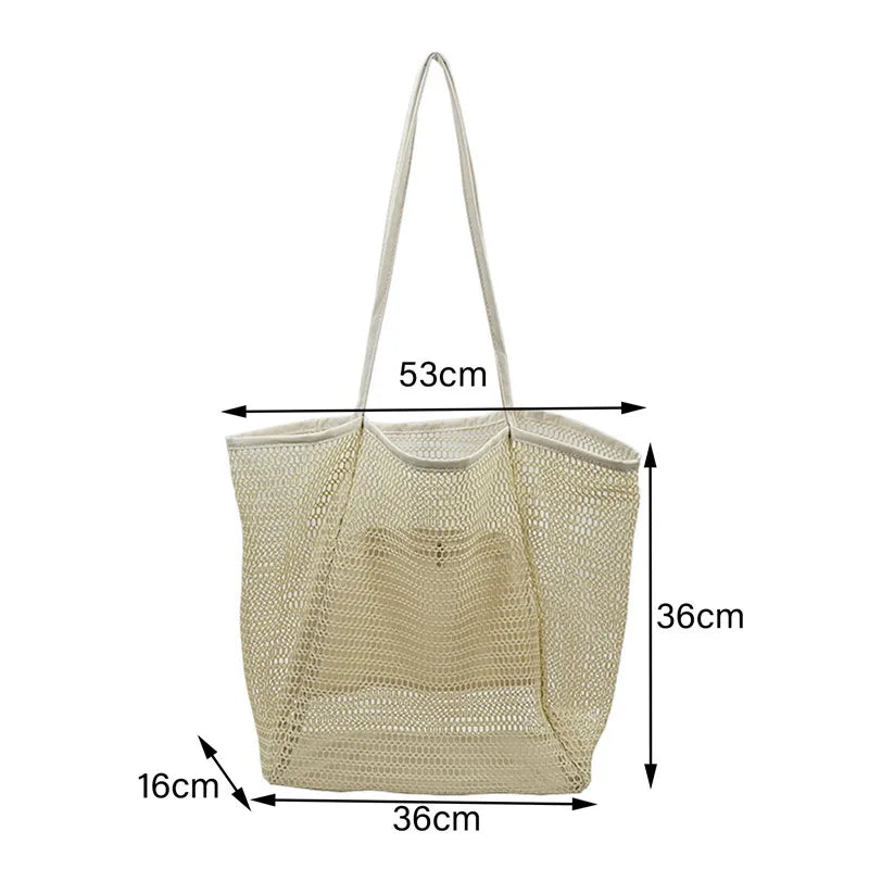 Large-Capacity Women Beach Bag Shopper Tote Pool Travel Vacation