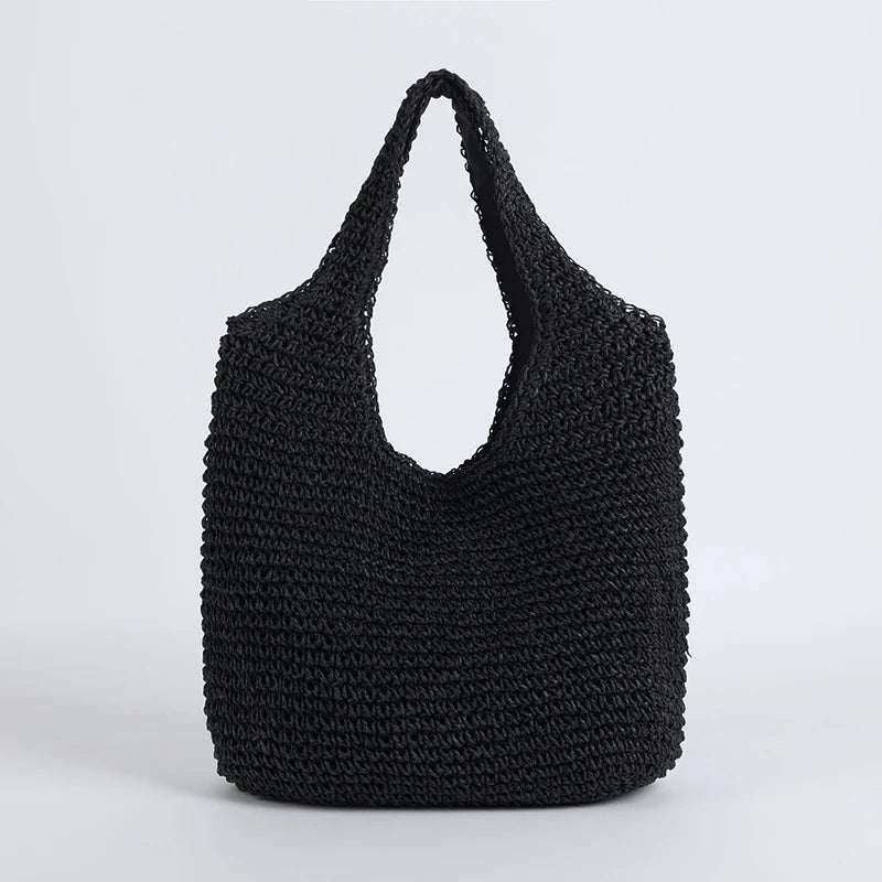 Women Beach Bags Straw Shoulder Travel Tote Large Handbags