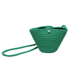 Women Beach Bucket Bag Straw Woven Purses Handbags Crochet Knitting