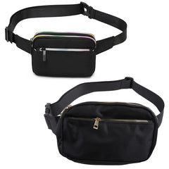 Women Belt Bag Fanny Pack Phone Money Light Sports Waist Bags Zipper Travel