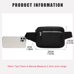 Women Belt Bag Fanny Pack Phone Money Light Sports Waist Bags Zipper Travel