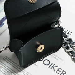 Women Belt Bag Fanny Pack Rhombus Chain Banana Bag for Summer Travel