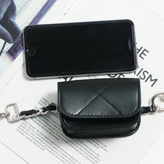 Women Belt Bag Fanny Pack Rhombus Chain Banana Bag for Summer Travel