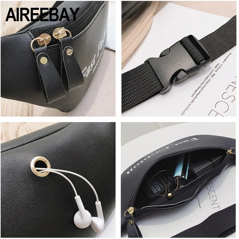 Women Belt Bag Zip Phone Holder Money Pocket Waistbag Fanny Pack