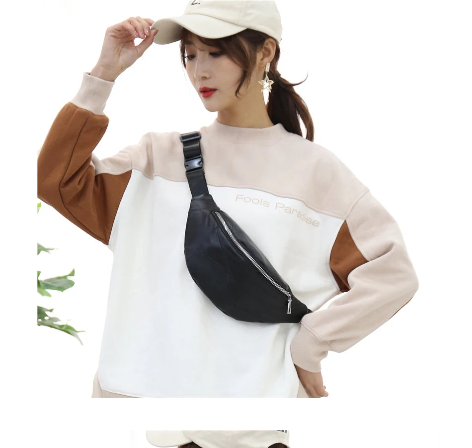 Women Belt Bag Zip Phone Holder Money Pocket Waistbag Fanny Pack