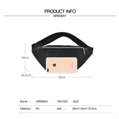 Women Belt Bag Zip Phone Holder Money Pocket Waistbag Fanny Pack