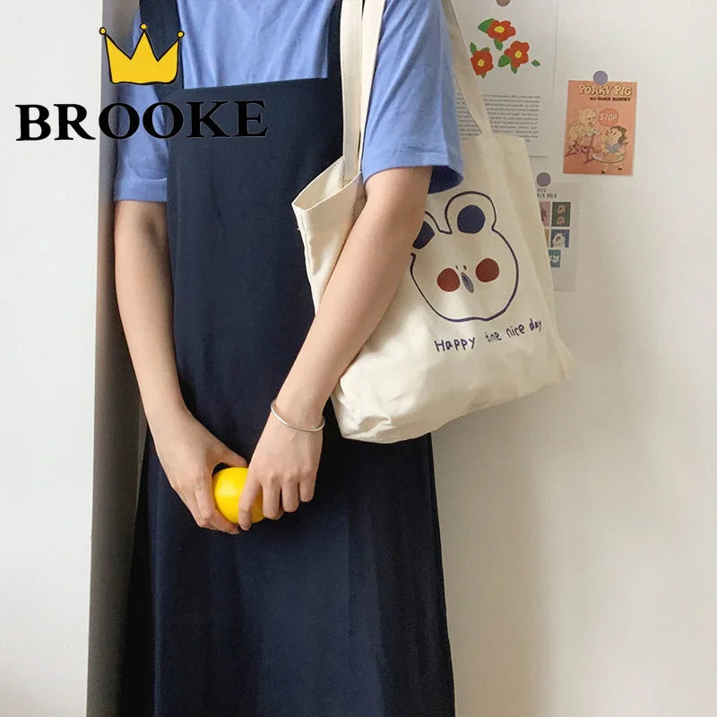 Women Big Canvas Shopping Bag Eco Cloth Large Tote Grocer