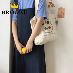 Women Big Canvas Shopping Bag Eco Cloth Large Tote Grocer