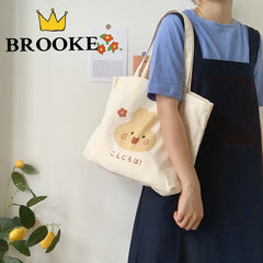Women Big Canvas Shopping Bag Eco Cloth Large Tote Grocer