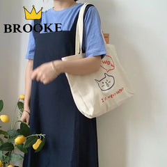 Women Big Canvas Shopping Bag Eco Cloth Large Tote Grocer