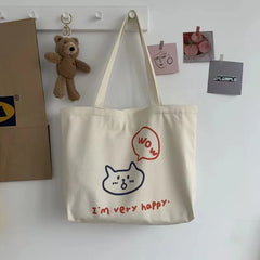 Women Big Canvas Shopping Bag Eco Cloth Large Tote Grocer