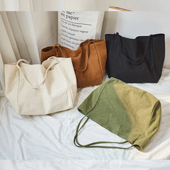 Women Big Canvas Shopping Bag Reusable Eco Shopper Shoulder Bags