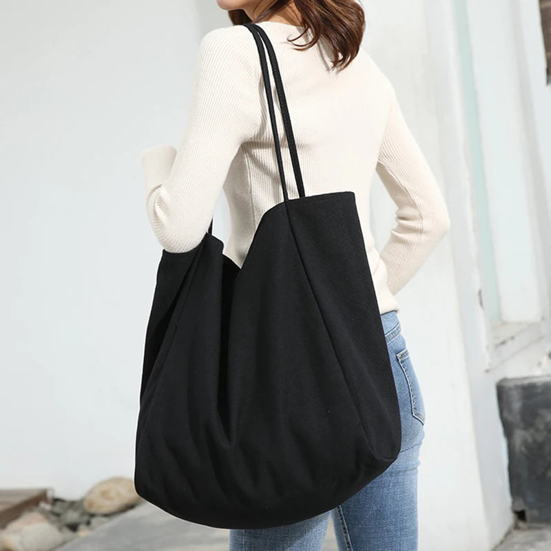 Women Big Canvas Shopping Bag Reusable Eco Shopper Shoulder Bags