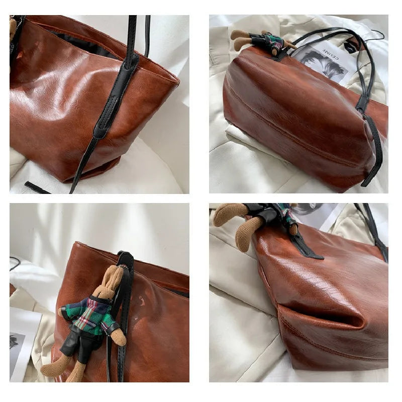 Oversized PU Womens Tote Handbag Tote Bag