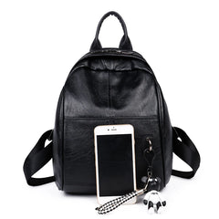 Mini Bear School Backpack Leather Schoolbags For Teenage Girls