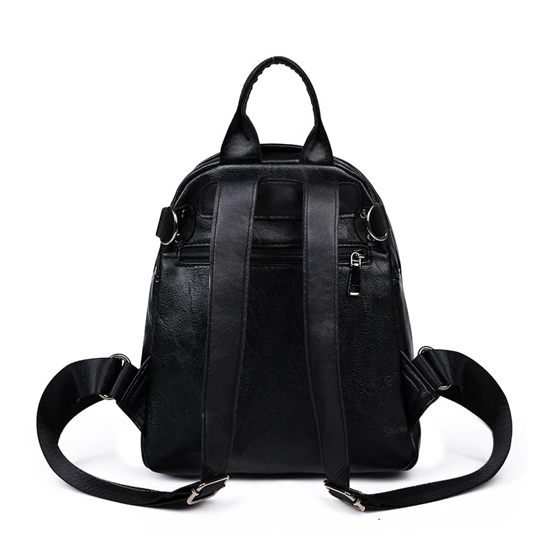 Mini Bear School Backpack Leather Schoolbags For Teenage Girls