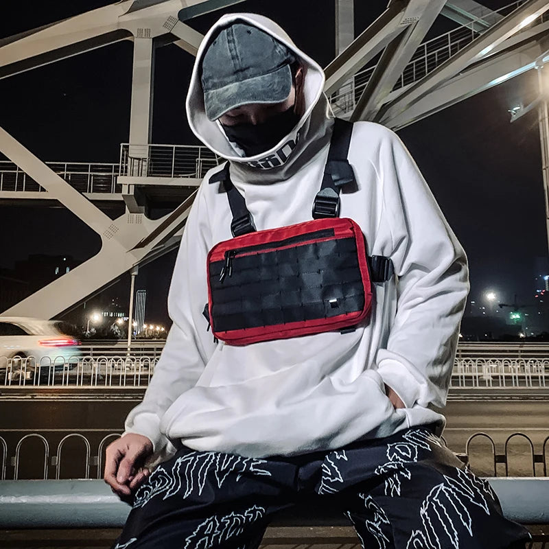 Women Tactical Streetwear Kanye Style Chest Rig Bag Hip-Hop Waistcoat G177