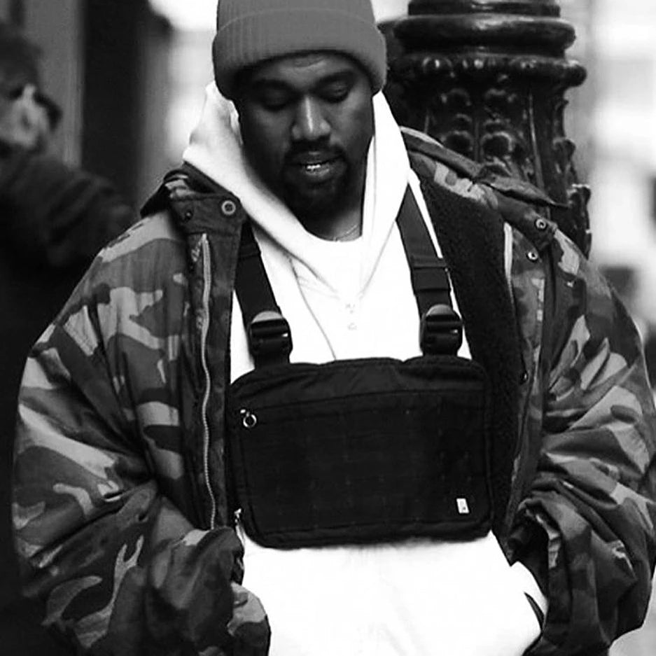 Women Tactical Streetwear Kanye Style Chest Rig Bag Hip-Hop Waistcoat G177