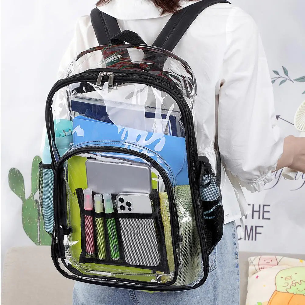 Transparent Jelly Backpack for College School Laptop Bag