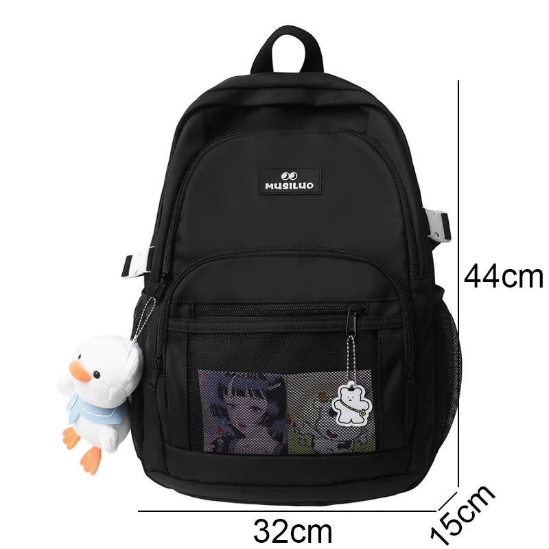 Nylon Backpack Travel Mesh Student School Bag Laptop
