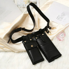 Women Leather Belt Bag High Capacity Waist Pack Waterproof