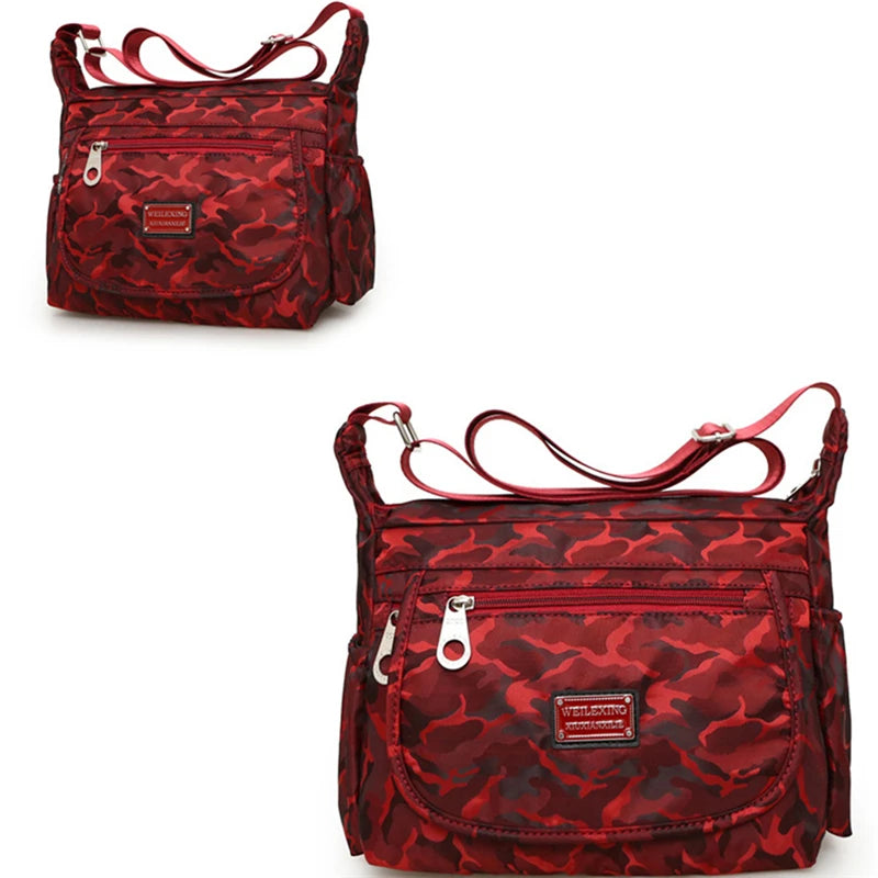 Waterproof Nylon Messenger Bag High Capacity Shoulder Bag