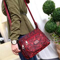 Waterproof Nylon Messenger Bag High Capacity Shoulder Bag