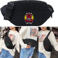 Monster Print Outdoor Sports Bag Canvas Waist Bag Crossbody Banana Bag