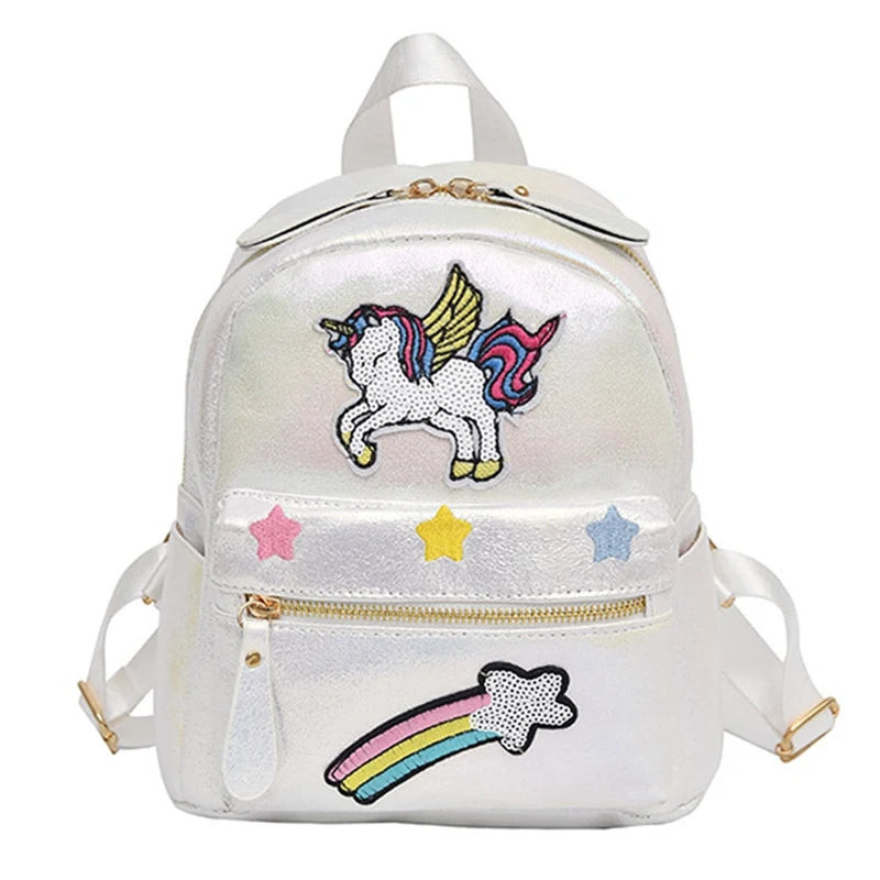 Women Unicorn Laser Backpack Sequins Mochilas