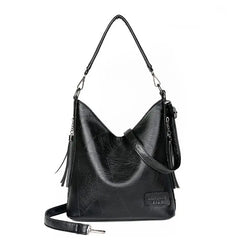 Vintage Soft Leather Bucket Bag for Women Shoulder Cross Body Handbag
