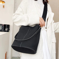 Women Bucket Bag PU Leather Shoulder Bag Large Capacity Lady Crossbody Bags