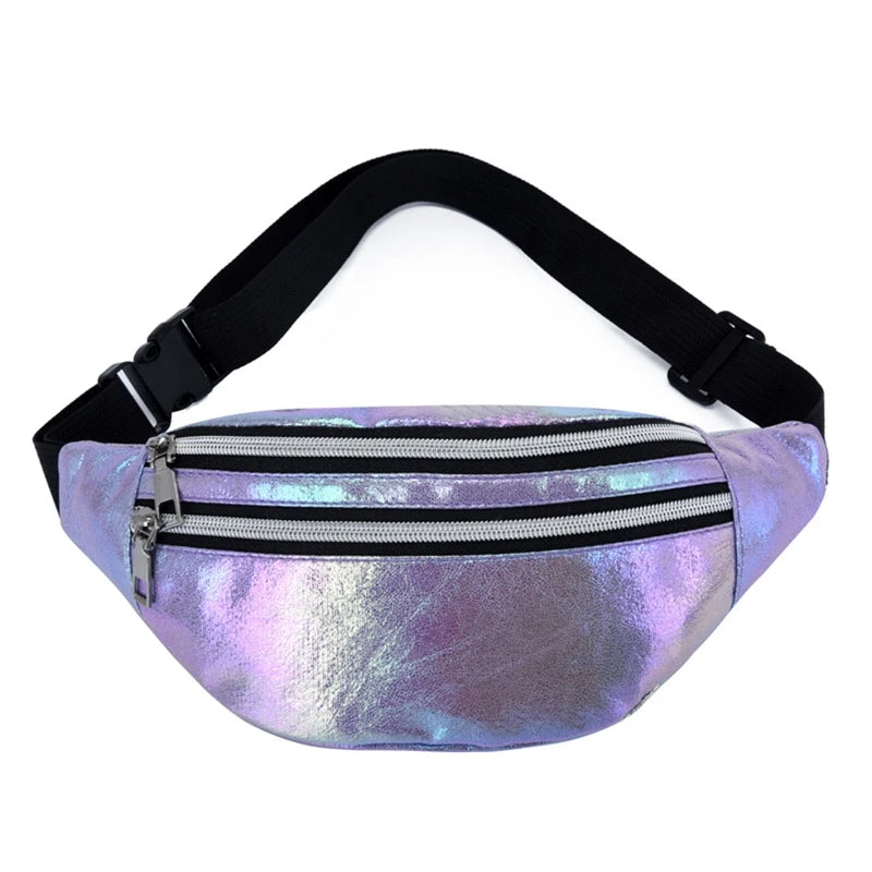 Holographic Fanny Pack Belt Bag for Party Travel