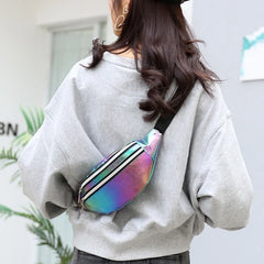 Women Bum Bag Belt Holographic Fanny Pack Waist Packs Phone Pouch
