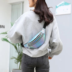 Women Bum Bag Belt Holographic Fanny Pack Waist Packs Phone Pouch