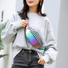 Women Holographic Bum Bag Waist Pack Shoulder Phone Pouch