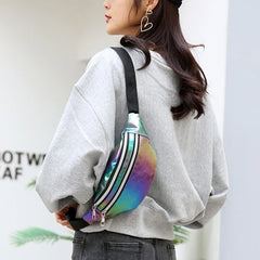 Women Bum Bag Belt Holographic Fanny Pack Waist Packs Phone Pouch