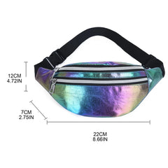 Holographic Fanny Pack Belt Bag for Party Travel