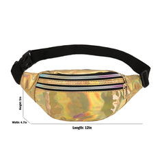 Women Laser Holographic Waist Bag Fanny Pack Phone Pouch Party Travel