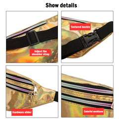 Women Laser Holographic Waist Bag Fanny Pack Phone Pouch Party Travel