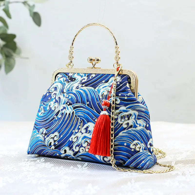 Women Butterfly Embroidery Evening Bag Ladies Party Clutch Bags