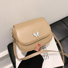 Women Butterfly Leather Shoulder Bags Flap Small Handbag Lady Messenger Satchel