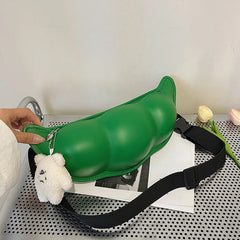 Women Candy Pea Shoulder Bag Edamame Chest Bag Girl