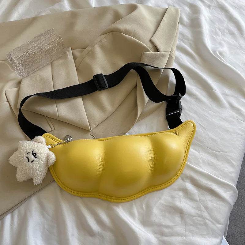 Women Candy Pea Shoulder Bag Edamame Chest Bag Girl