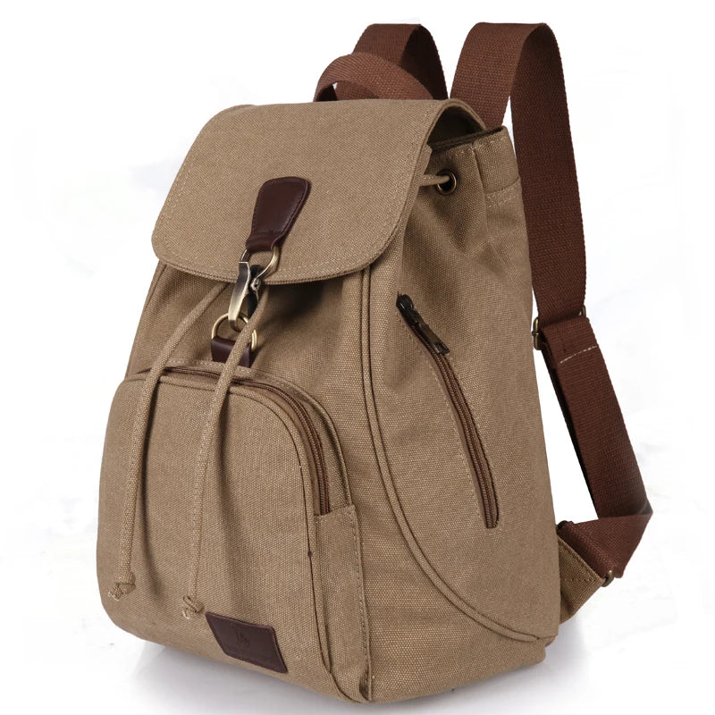 Canvas Backpack Vintage Travel Bag School Shoulder Bag for Girls