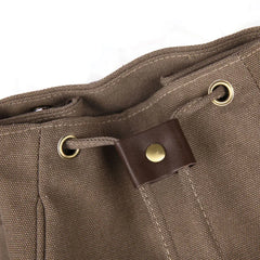 Women Canvas Backpack Vintage Drawstring Travel Bag Laptop