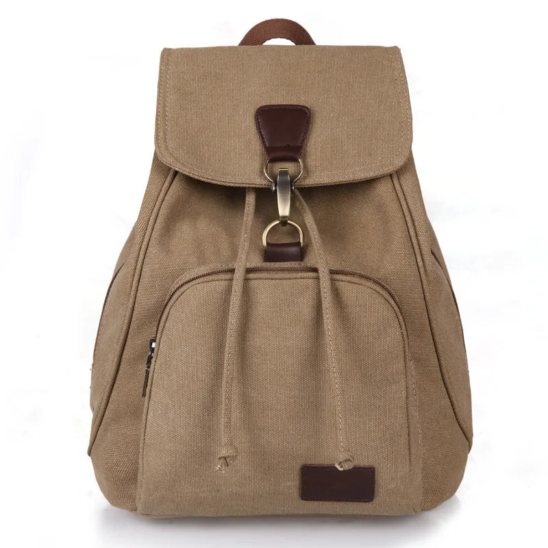 Vintage Canvas Backpack for Women Travel Laptop School Bags