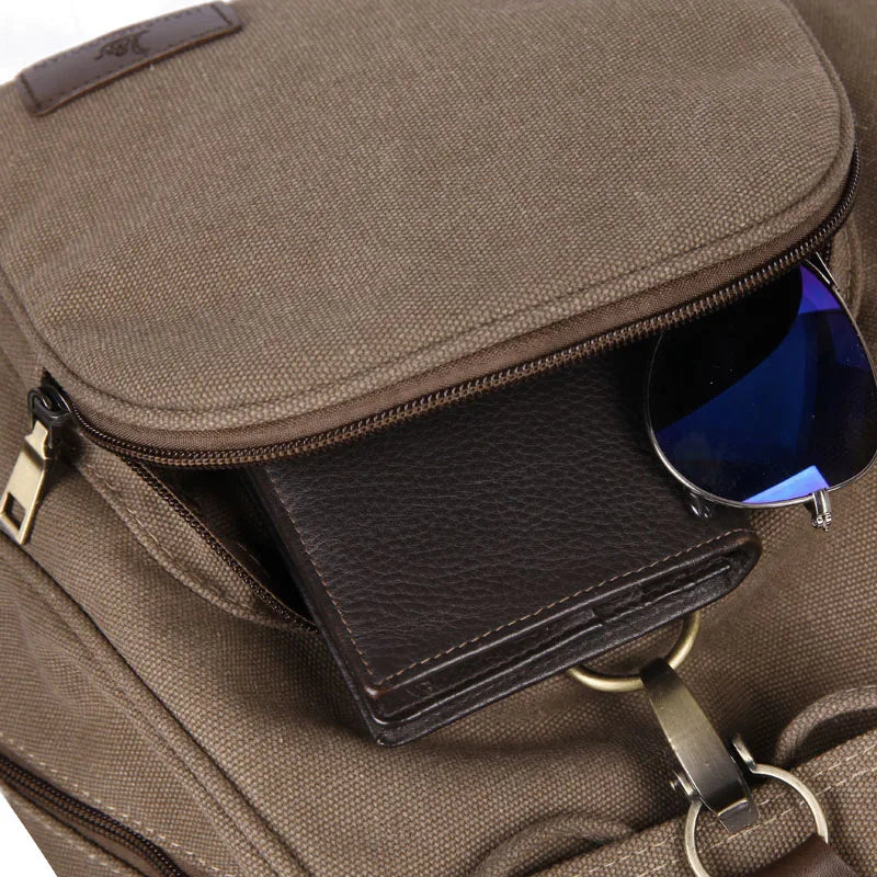 Canvas Backpack Vintage Travel Bag School Shoulder Bag for Girls