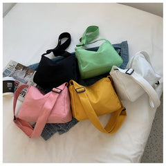 Women Canvas Bag Adjustable Shoulder Shopping Crossbody Bag