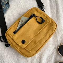 Canvas Shoulder Bag Japan Style Small Crossbody Student Purse Phone Pocket