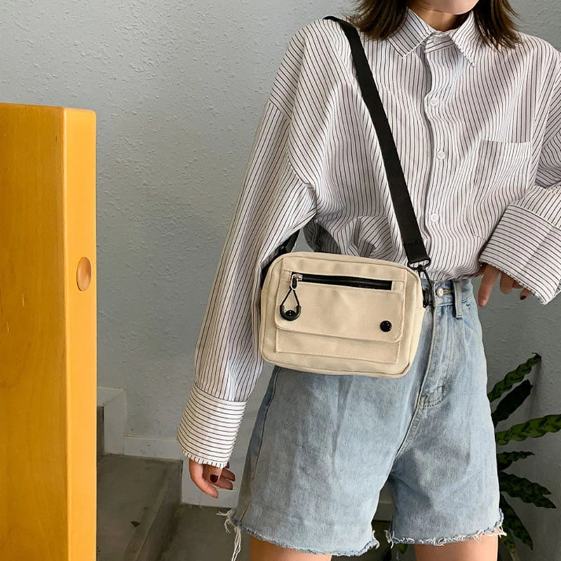 Japanese Style Women Canvas Shoulder Bag